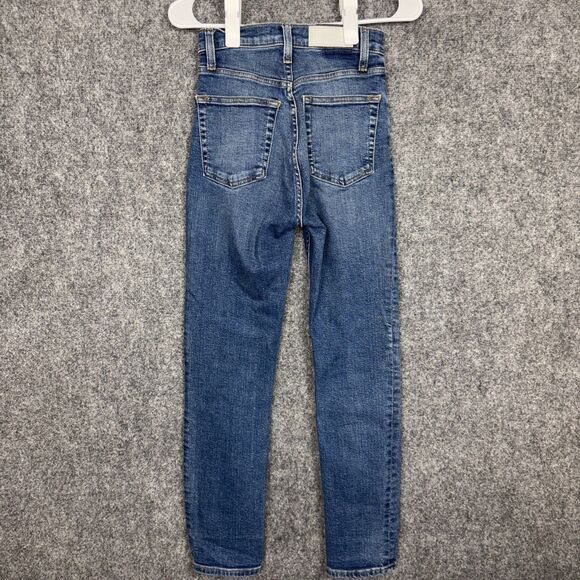 Redone Originals Jeans Womens Size 25 Blue ultra high rise ankle crop - Picture 2 of 12